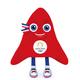 Doudou et Compagnie - Phryge Plush Toy 35 cm - Official Mascot JO Paris 2024 - Plush Toy of the Paris 2024 Olympic and Paralympic Games - Fome Hat Phrygian - Red - 35 cm - JO2402