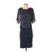 J.ING Casual Dress: Gray Jacquard Dresses - Women's Size X-Small