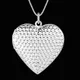 Collier à breloques en argent Sterling 925 pour femmes pendentif avec cadre photo en forme de cœur