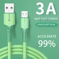 Câble Micro USB LED 3A pour Samsung Xiaomi HTC OPPO chargeur de calculatrice de vitesse câble