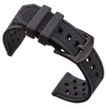 Bracelets de montre en Silicone caoutchouc souple noir étanche accessoires de montre boucle en