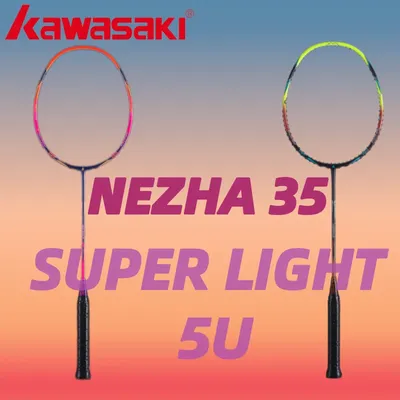 Kawasaki – raquette de Badminton professionnelle Super légère 5U Type Offensive haute Graphite