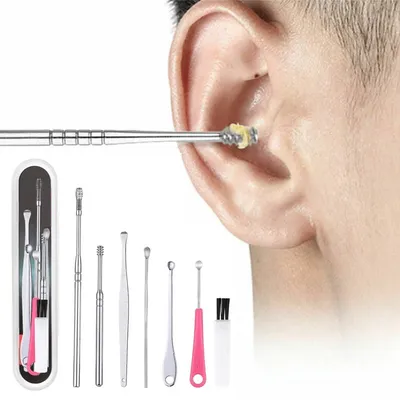 Cure-oreille en acier inoxydable nettoyeur d'oreille dissolvant d'avertissement Cureprofessions