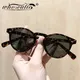 Lunettes de soleil rondes en forme de tortue pour femmes et hommes Vintage de marque de styliste