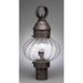 Northeast Lantern Onion 20 Inch Tall Outdoor Post Lamp - 2043-AB-MED-CLR