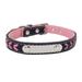 Anti-lost Quality Pet Gift Personalized Adjustable with Braided Pattern Name Engravable Pet ID Tags Dog Supplies Dog Collar Dog Leads PINK M COLLAR