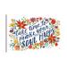 Jaxson Rea Happy Thoughts I White by Janelle Penner - Wrapped Canvas Textual Art Canvas in Blue/Brown/Gray | 12 H x 18 W x 1.5 D in | Wayfair