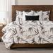 Siscovers Tropical Floral Print Duvet Cover & Insert Set Polyester/Polyfill/Microfiber in Black/White | Queen | Wayfair KONA-XDUQN7