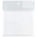 JAM Paper & EnvelopePlastic Envelopes 12.8x10.5x1.5 12/Pack Clear with 2 Dividers Button String Letter Booklet