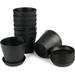 Casewin 8 Pack 4inch Plastic Planters Plastic Indoor Planter Flower Pots Heavy Duty and Plant Pots for Indoor Plants with Drainage Holes and Tray for Plants Flowers Black