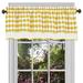 Buffalo Check Valance Window Curtains - 58 Inch Width 14 Inch Length - Yellow & White Plaid - Light Filtering Farmhouse Country Drapes for Bedroom Living & Dining Room by Achim Home Decor