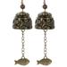 Frcolor 2pcs Metal Peacocks Wind Chime Decorative Hanging Pendant Wind Chime Bells