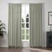 ChadMade Linen Blend Room Darkening Pinch Pleated Curtain for Patio Door Window Treatment 1 Panel 52 x96 Grey