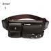 Unisex Outdoor sports Men Belt Bags Large capacity Fanny Pack Mobile Phone bag Chest Packs Leather Waist Bag BROWN S