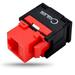 RJ45 Cat6 Keystone Jack 180-Degree Horizontal Ethernet UTP Network Jacks Red 10 Pack