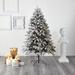 The Holiday Aisle® 9' H Realistic Artificial Spruce Flocked/Frosted Christmas Tree w/ 850 LED Lights in White | 58 W x 21 D in | Wayfair