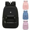 Women s Girls Laptop Backpacks Anti-theft Polyester Elegant Leisure Backpacks Travel Business College Teeenager Bags(Black)