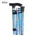 Lightweight Aluminum Alloy Made Elderly Care Gift for Adults Elder Hiking Poles Non-slip Crutches Folding Trekking Stick Telescopic Walking Cane BLUE