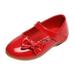 JDEFEG Girls Wedge Booties Size 3 Girl Shoes Small Leather Shoes Single Shoes Children Dance Shoes Girls Performance Shoes Girls Shows Pu Red 37