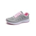 Difumos Womens Tennis Walking Shoes Lace-Up Lightweight Comfort Memory Foam Fashion Sneakers