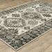 Gray/White 153.54 x 118.11 x 0.315 in Area Rug - Bungalow Rose Rectangle Oriental Machine Made Power Loom Rectangle 9'10" x 12'9" Area Rug in Gray/lvory | Wayfair