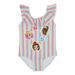 Disney Toddler Girl Princess Ruffled Swimsuit 1-Piece Sizes 12M-5T