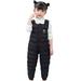 JDEFEG Dinosaur Pack Child Kids Toddler Toddler Baby Boys Girls Cute Cartoon Letter Jumpsuit Cotton Wadded Thicken Suspender Snow Bib Ski Pants Overalls Trousers Outfit All Jumpsuit for Boys Black 73