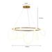 White Linear Ring Pendant Lighting Metal LED Chandelier Art Ceiling Hanging Lamp Gold