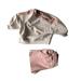 JDEFEG Bodysuit Baby Boy Baby Girls Boys Autumn Patchwork Cotton Long Sleeve Sweatshirt Pants Hoodie Tracksuit Set Outfits Clothes Baby Boy 12 Months Cotton Pink 130