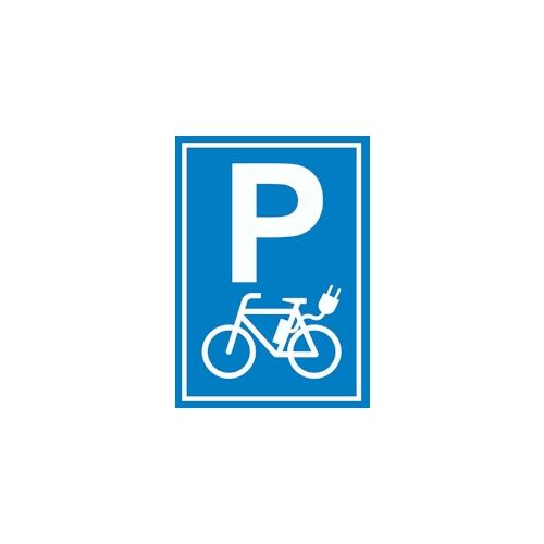 Parkplatz E-Bike Elektrorad Schild A0 (841x1189mm)