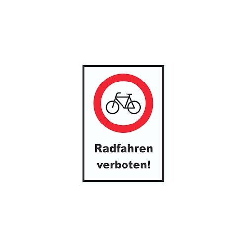 Radfahren verboten Schild keine Fahrräder A1 (594x841mm)