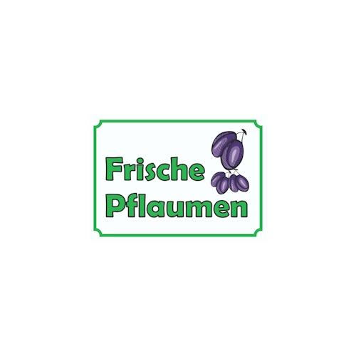 Verkaufsschild Schild Frische Pflaumen zu verkaufen A2 (420x594mm)