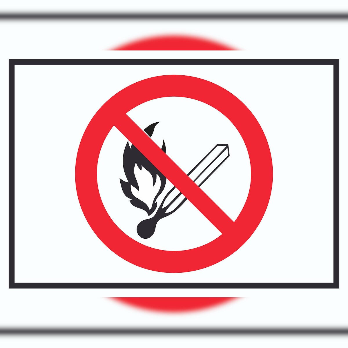 Feuer und offenes Licht verboten Symbol Schild A0 (841x1189mm) Image