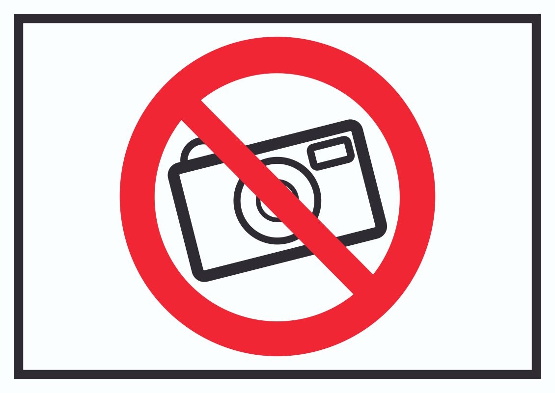 Fotografieren Verboten Symbol Schild Keine Photos A2 (420x594mm) Image