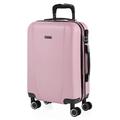ITACA - Rigid Cabin Suitcase Travel Small Suitcase with Wheels - ABS Hand Luggage Case with Telescopic Handle - Lightweight Suitcase Carry on Suitcase with TSA Combination Lock - Cabin Luggage i, Pink