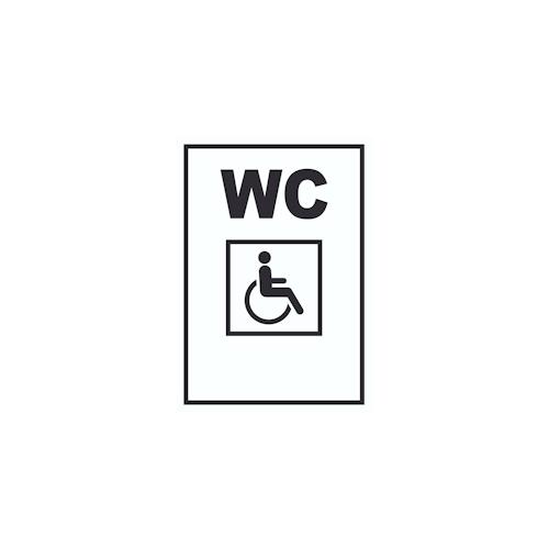 WC Behinderten Schild A0 Rückseite selbstklebend