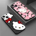 Coque Hello Kitty pour Apple iPhone coque souple noire iPhone 14 13 11 12 Pro 7 Poly X XS Max 8