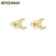 EllyoUNUO-Boucles d'oreilles plaquées or pour femmes Boucles d'oreilles à tige CZ Bijoux de