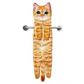 Essuie-mains en forme de chat mignon serviettes décoratives pour salle de bain et cuisine pour le
