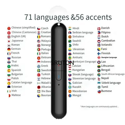 Traducteur vocal sans fil 2022 langues multilingue instantané 2 voies en temps réel appareil