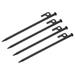 Uxcell 30cm/12 Inch Heavy Steel Camping Tent Stakes Pegs with Hook Black 4 Pack