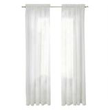 Window White Sheer Curtains 90 Inches Long 2 Panels Sheer White Curtains Clear Curtains Basic Rod Pocket Panel