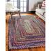 Ripaz Vogue Rug Cotton Chindi Hand Braided Rectangle Runners Area Rug(3x5 Ft)