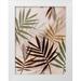 Aria K 12x14 White Modern Wood Framed Museum Art Print Titled - Subdued Leaves II