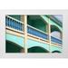 Flaherty Dennis 32x23 White Modern Wood Framed Museum Art Print Titled - Puerto Rico Viegues Isl Architecture in Rincon