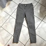 Free People Pants & Jumpsuits | Free People Pants Womens 26 Black White Checkered Skinny Pants Stretch | Color: Black/Red/White | Size: 26