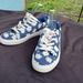 J. Crew Shoes | J. Crew Navy And White Floral Tennis Shoes 9 | Color: Blue/White | Size: 9