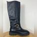 Zara Shoes | New Zara Black Mid Calf Boots Size 7 Winter/Fall 2052/811 Riding Tall Buckle | Color: Black | Size: 7