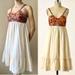 Anthropologie Dresses | Anthro Zehavale 100% Silk Babydoll Floral Embroidered Beaded Sundress Dress | Color: Cream/Pink | Size: Various