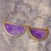 Torrid Jewelry | Amethyst Half Circle Earrings | Color: Gold/Purple | Size: Os